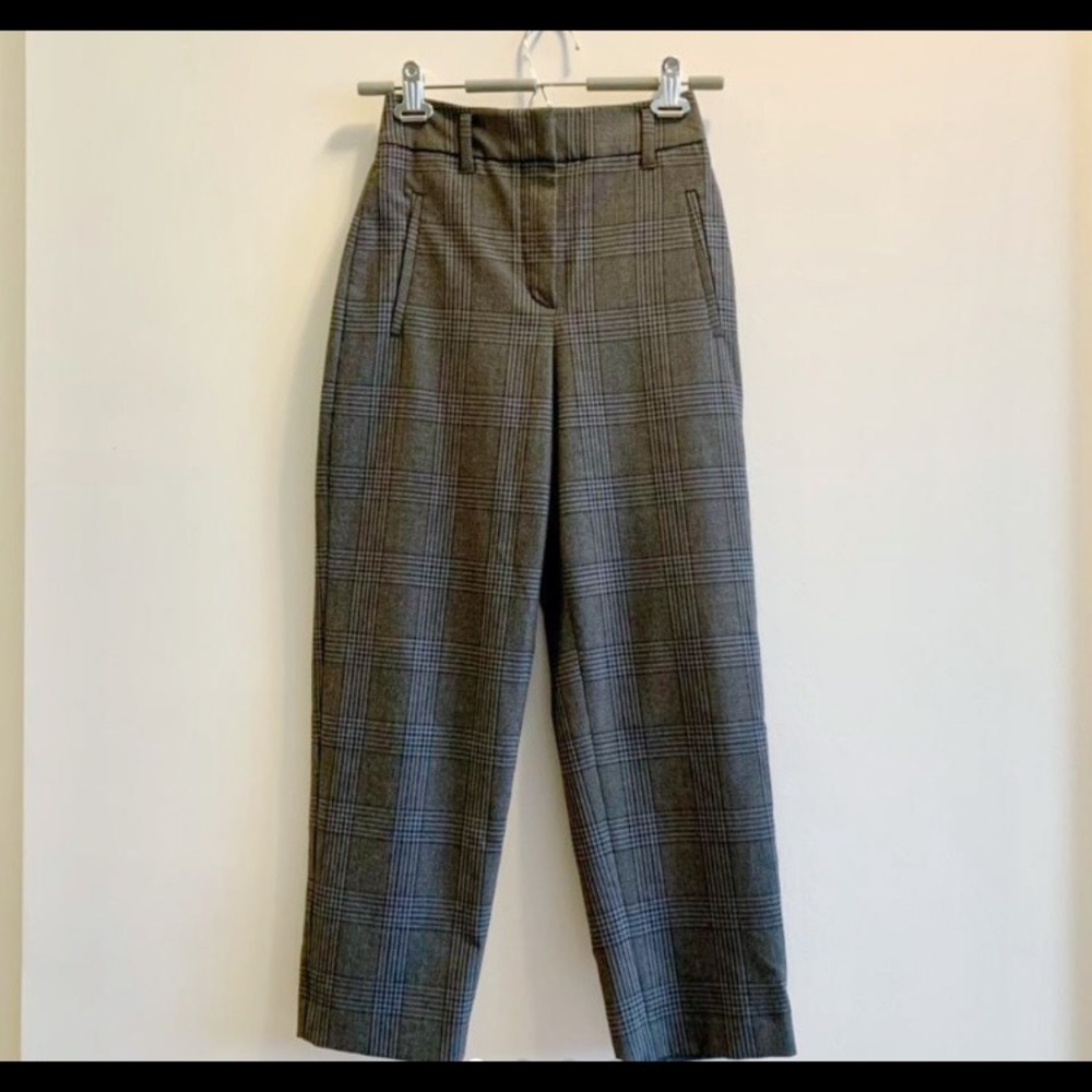 Aritzia Wilfred high waisted plaid pants